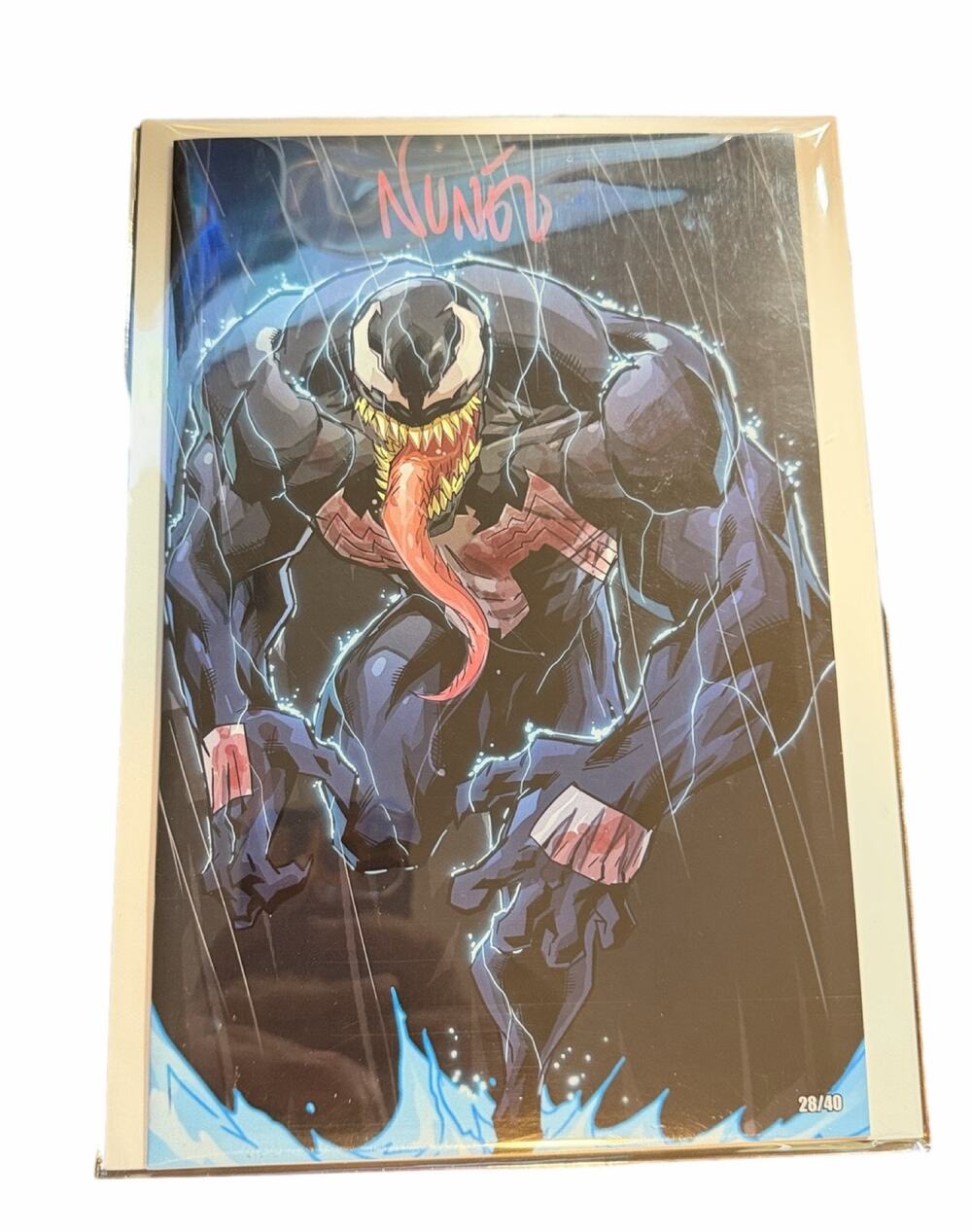 Venom Acid Rain Art Comic Book Signed Eddie Nunez 28/40